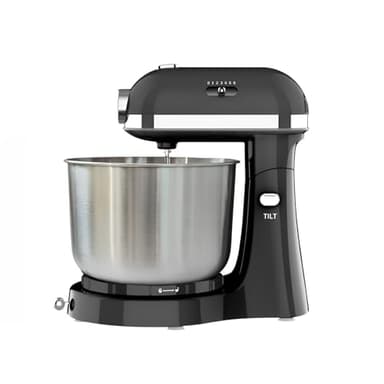 [Luvian]スタンドミキサー 卓上型 3/3.5/5L大容量ボウル 卓上ミキサー 6段階スピード調節 4種類アタッチメント付き 閉鎖式防飛散カバー 強力モーター 低騒音設計 家庭用・業務用 攪拌機 混ぜる・練る・泡立てる パンこね機