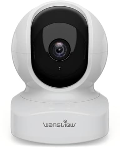 Wansview Q5ネットワークカメラ 300万画素 2Kベイビーモニター ワイヤレス屋内防犯 360度 ベビー 老人 ペット見守り 2.4GWi-Fi対応Wi-Fiカメラ 動体検知 双方向音声 暗視撮影 録画可能 アプリ無料 白