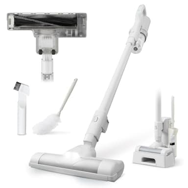 【シリーズ累計販売30万台突破】アイリスオーヤマ コードレス掃除機 マジカリーナ サイクロン式 強力吸引 AZ-SCD-123P-W 【超軽量1.1㎏】【Amazon.co.jp限定】