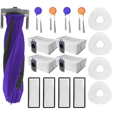 for NARWAL Freo Z 10 Ultra/Freo Z 10ロボット掃除機とモップコンボ用の17個のアクセサリーキット、1つのメインブラシ、4つのフィルター、4つのワイプクロス、4つのダストバッグ、4つのサイドブラシ [並行輸入品]