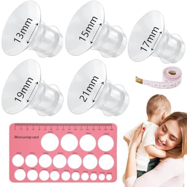 フランジインサート 13/15/17/19/21mm Medela、Willow、TSRETE、Momcozy S9/S10/S12 ウェアラブルハンドフリー搾乳器に対応 シールド/フランジニップルトンネルを正しいサイズに削減