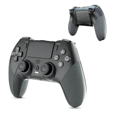 PS5 PS4 PC対応 コントローラー ワイヤレス Bluetooth 接続 ダブルモーター搭載 二重振動 6軸ジャイロセンサー ターボ機能 連射機能 デュアルショック USB Type-C マクロ機能 背面ボタン ブラック