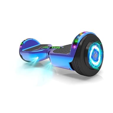 電動スクーター 立ち乗り二輪車 セルフバランス機能搭載 7インチタイヤ スクーター 最大速度10km/h LEDライト付 子供用 大人用 軽量 誕生日 プレゼント 公道走行不可 (ブルー)