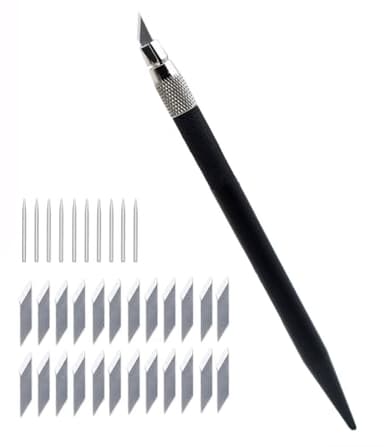 三花 デザインカッター めちゃキレ 替刃20枚 超硬ニードル10本付 アートナイフ デザインナイフ プラモデル工具