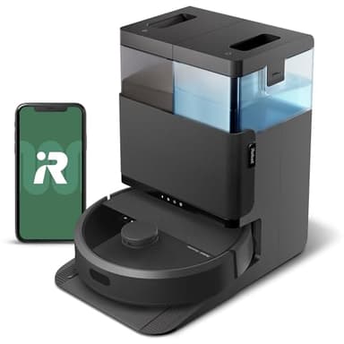 ルンバ(Roomba)Plus 405 Combo ロボット + AutoWash 充電ステーション (ロボット掃除機) iRobot【水拭き/両用/多機能充電ステーション搭載/自動ゴミ収集/モップの自動洗浄・乾燥機能付き/パワーリフト吸引/スマートスクラブ対応/マッピング/アプリ操作/Amazon.co.jp購入時12ヶ月保証/G185060】ブラック