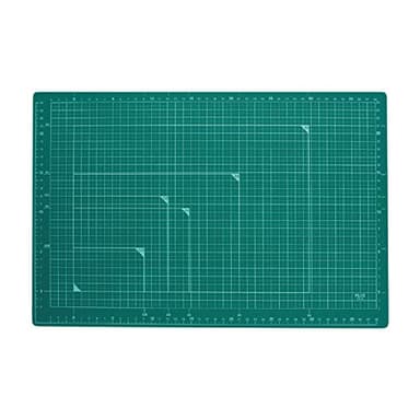 プラス カッターマット カッティングマット 両面 A3 300×450mm グリーン 48-584