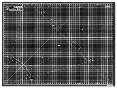 Elan カッターマット 手芸用品 両面仕様 A2 60 x 45cm ブラック&グレー カッティングマット 家庭用 業務用 カッティングマット