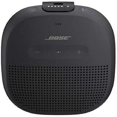 Bose SoundLink Micro Bluetooth speaker ポータブル ワイヤレス スピーカー マイク付 最大6時間 再生 防水 9.8 cm (W) x 9.8 cm (H) x 3.5 cm (D) 0.29 kg ブラック ストラップ付