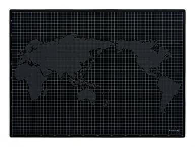 角利(KAKURI) カッターマット A2サイズ 450x620x2mm 大判 三層構造 両面使用可能 ブラック/ライトグレー 1cmグリッド付 デスクマット マルチクラフト CMGB-2