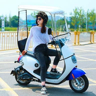 電動バイクキャノピー電動スクーター電気自動車キャノピー冬クリアレインウインドシールドクローズド・ブロックキャノピー,6