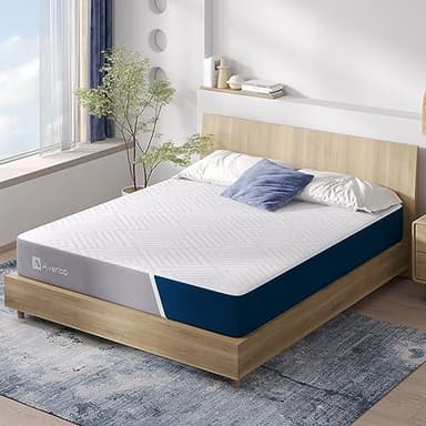 Avenco マットレス ダブル 高反発マットレス 極厚24cm ウレタンマットレス ベッドマットレス 高密度ウレタン ジェルメモリーフォーム 寝姿記憶 竹炭入り 抗菌消臭 湿度調整 ダブルマットレス 体圧分散 底付き感無し 長持ち 圧縮梱包 持ち運び便利(140*195*24cm)