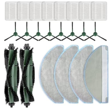 (22パック) irobot ルンバ Vac ロボット掃除機 Q0120、Vacuum 2 Essential Robot Q052、ロボット掃除機とモップコンボ Y0140 Y0110 Q011、ローラーブラシ2本、モップパッド4個、HEPAフィルター8個、サイドブラシ8個