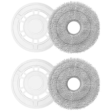 交換用ホルダー付きモップクロス、Deebot T30 Pro Omni/T30 Omni/T30S/T30Sコンボロボット掃除機用スペアパーツ、拭き取りパッドフロアクリーニング