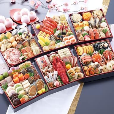 【おせち 解凍不要 冷蔵 盛付済】京都祇園 料亭「岩元」監修六段重 極 桜大福付き [六段重 73品目 約7～8人前] 12/30日お届け※内容は昨年の情報