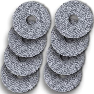 E-HAO 405 & 505 モップパッド 交換用パーツ iRobot Roomba Plus 405 (G181 & G185) および Roomba Plus 505 コンボロボット掃除機用。洗濯可能で再利用可能なマイクロファイバー製モップパッドアクセサリー 8枚セット